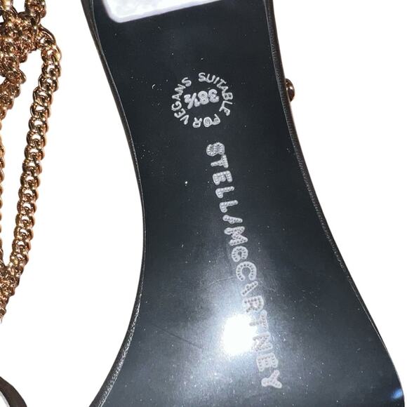 Stella McCartney Stella 100 Ankle Strap Chain Stiletto Heels NEW EU 38.5 US 8.5 - Picture 8 of 10